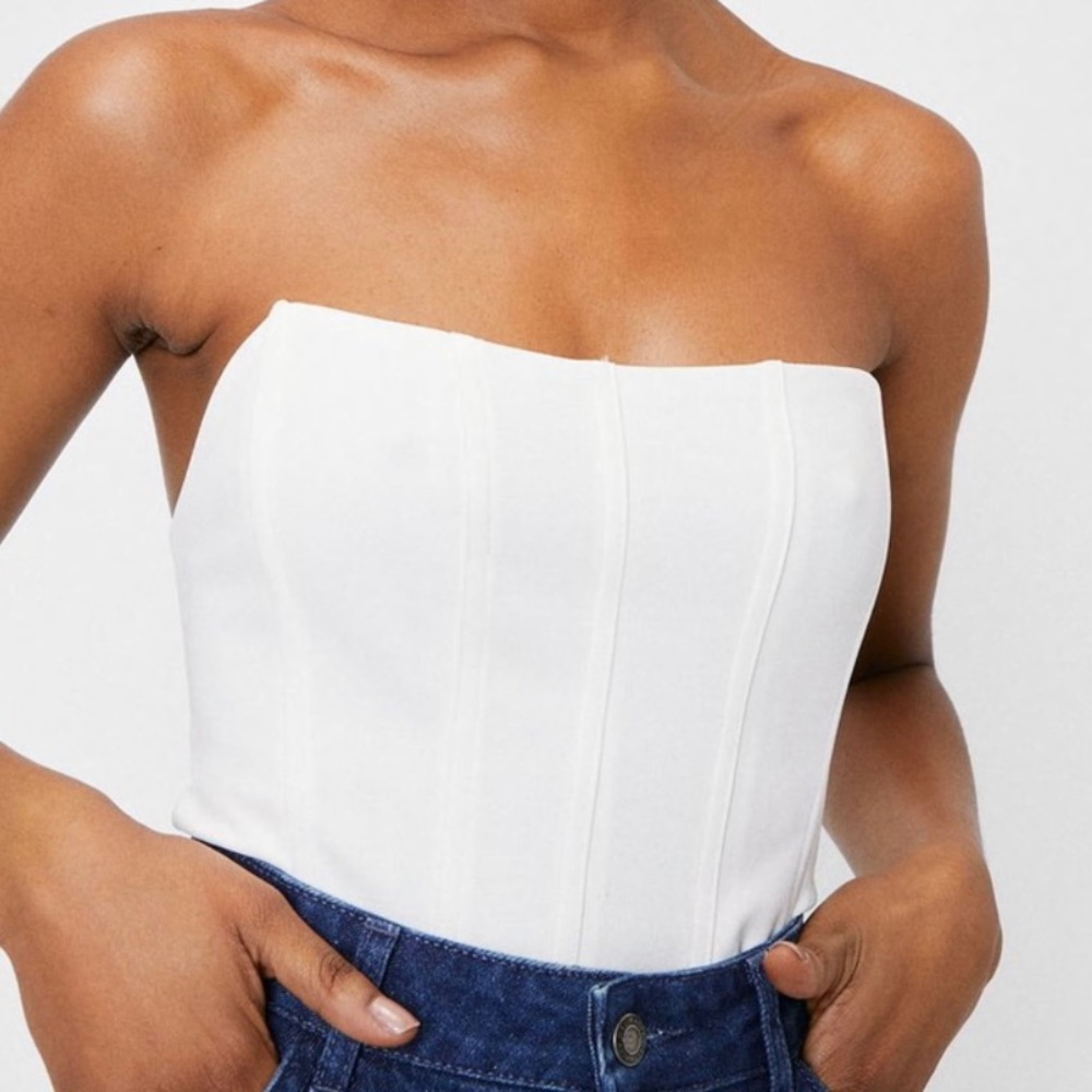 White corset top